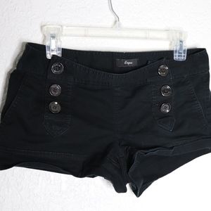 Express Black Short Mini Shorts Size 6 Buttons